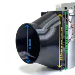 ASIC Miner Shroud 8-Inch / 6-Inch for S19j XP, S19k Pro, S19 Pro+, L7, S19 Pro (120mm Fan)